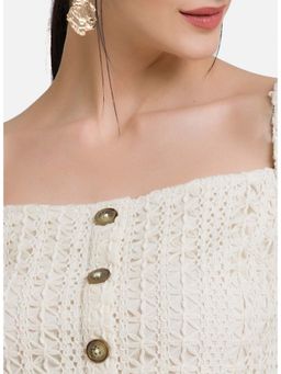 Kazo - Crochet Top With Hound Buttons