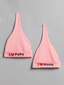EL REGALO - Kids and Babies Caps for Young Boys and Girls Colors and Designs Pink (Set of 2)