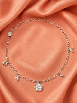 Axora Life - Women 925 Sterling Silver Star and Flower Charms Anklets