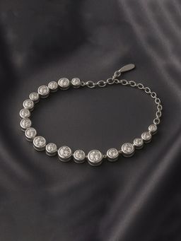Axora Life - Women 925 Sterling Silver Round Zircon Tennis Bracelet