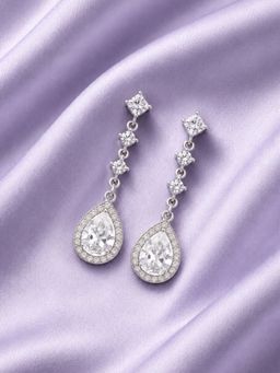Axora Life - 925 Sterling Silver Pear Drop Dangle Earrings