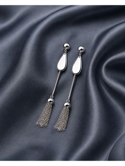 Axora Life - 925 Sterling Silver Tassel Shine Drop Earrings