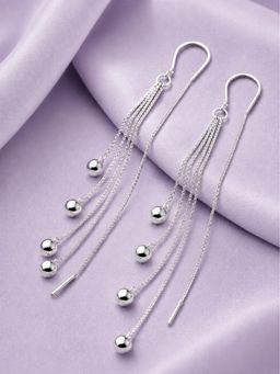 Axora Life - 925 Sterling Silver Ear Drop Earrings - Silver