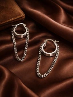 Axora Life - 925 Sterling Silver Ear Hoop Earrings - Silver
