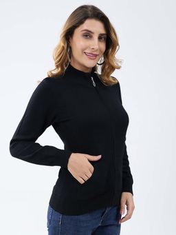 Monte Carlo - Black Women's Full Sleeve Cardigan