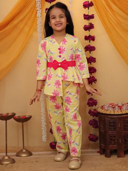 Superminis - Yellow Floral Top and Pant