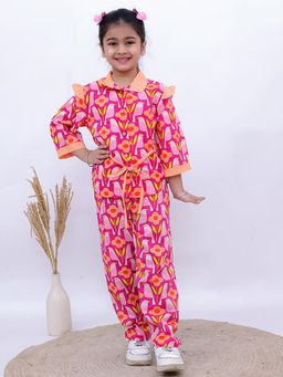 Superminis - Magenta Floral Top and Pant