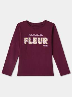 R&B - Burgundy Typography T-Shirt