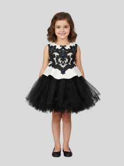 Pink Cow - Black Embroidered Dress