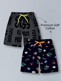 PLUM TREE - Multi-Color Printed 2 Shorts