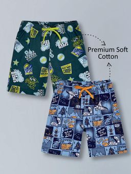 PLUM TREE - Multi-Color Printed 2 Shorts