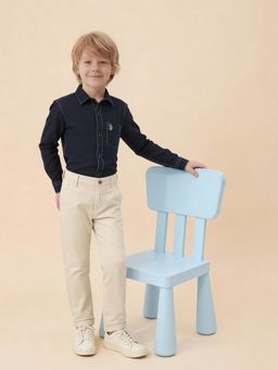 U.S. POLO ASSN. - White Solid Trouser