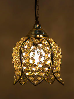 Homesake - Crystal Hanging Lotus Pendant Light