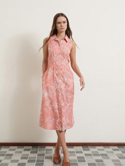 FABLE STREET - Women Pink Floral Midi Length Dress