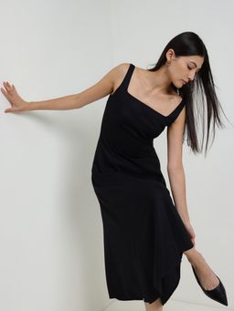 FABLE STREET - Fit And Flare Dress - Black