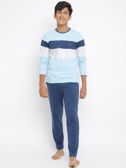 Lil Tomatoes - Boys Cotton Night Suit - Blue (Set of 2)