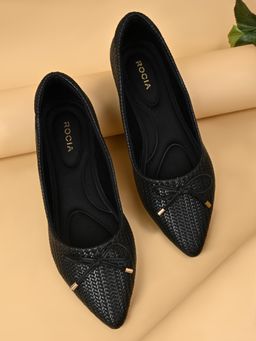 ROCIA - Black Women Woven Ballerina