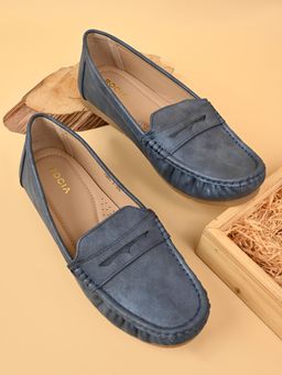 ROCIA - Blue Women Classic Saddle Loafers