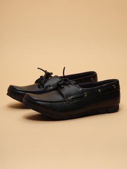 ERIDANI - Women Celesta Black Boat Shoes