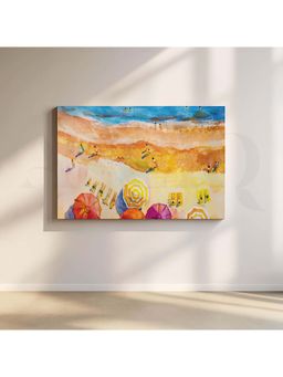 Anciq - Beach Umbrella Haven Canvas Wall Painting