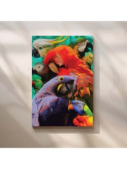 Anciq - Colourful Parrots Canvas Wall Painting for Entryway/Hallway