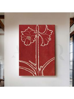 Anciq - Crimson Blossom Canvas Artwork For Hallways Or Accent Corners