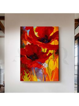 Anciq - Crimson Blooms cape Canvas Artwork For Living Room Walls