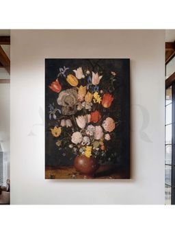 Anciq - Dutch Floral Vase Canvas Artwork For Dining Room Or Lobby Walls