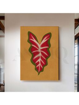 Anciq - Caladium Burst Canvas Artwork For Kitchen/Dining Area
