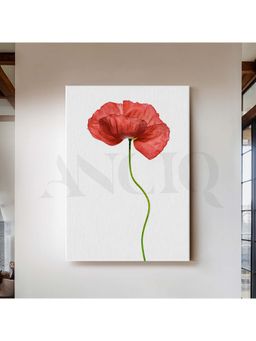 Anciq - Scarlet Whisper Canvas Artwork for Minimalist Bedroom Decor