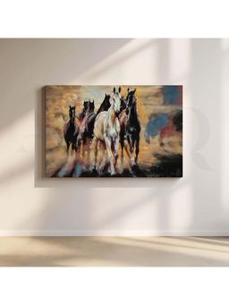 Anciq - A Celebration Of Horses In Canvas for Office/Study Room
