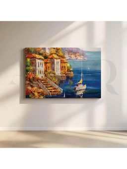 Anciq - Where City Meets Shoreline Canvas Wall Painting