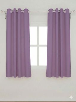 NEELA HOME - Blackout Window Curtains, Plain, Room Darkening, Pink (Pack Of 2)