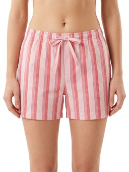 Bonjour - Red Printed Cotton Blend Shorts