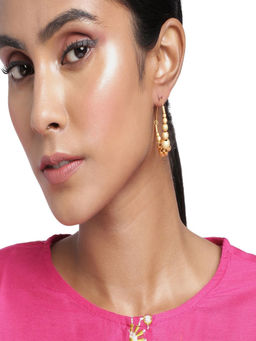 Accessher - Matt Gold Plated Hoop Earrings For Women And Girls