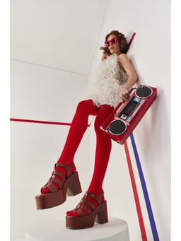 Oroh - Trani Maroon Sandal Heels