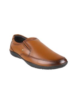 Metro - Men Tan Formal Slip On Loafers