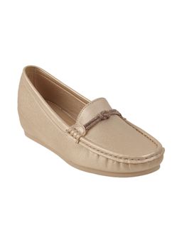 Mochi - Women Gold Casual Loafers