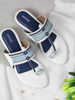 Mochi - Women White Casual One Toe Heels