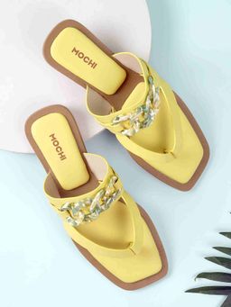 Mochi - Women Yellow Casual Flats