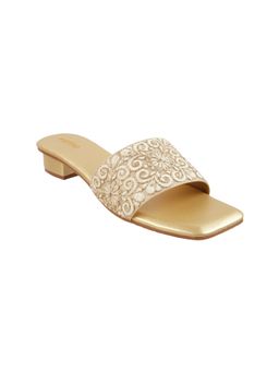 Metro - Women Gold Party Sandal Heels