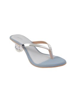 Mochi - Women Silver Party Block Heels