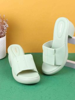 Mochi - Women Green Casual Heels