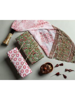 Meeranshi - Green Jaal Print Of Exclusive Hand Block Print Unstitched Dress Material