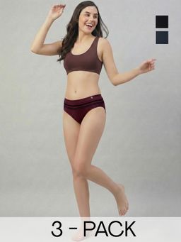 C9 Airwear - Multi-Color Stripes Polyamide Regular Briefs (Pack of 3)