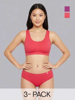 C9 Airwear - Multi-Color Solid Polyamide Regular Briefs (Pack of 3)