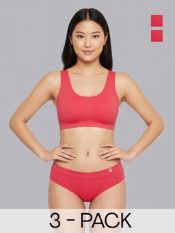 C9 Airwear - Pink Solid Polyamide Regular Briefs (Pack of 3)