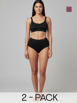 C9 Airwear - Multi-Color Solid Polyamide Regular Hipsters (Pack of 3)