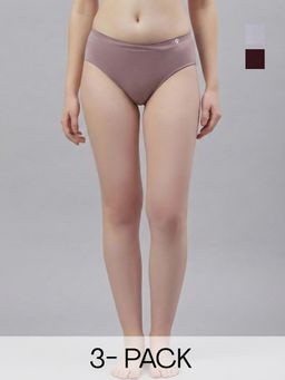 C9 Airwear - Multi-Color Solid Polyamide Regular Briefs (Pack of 3)