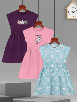 HELLCAT - Multi-Colour Casual Dress (Pack Of 3)